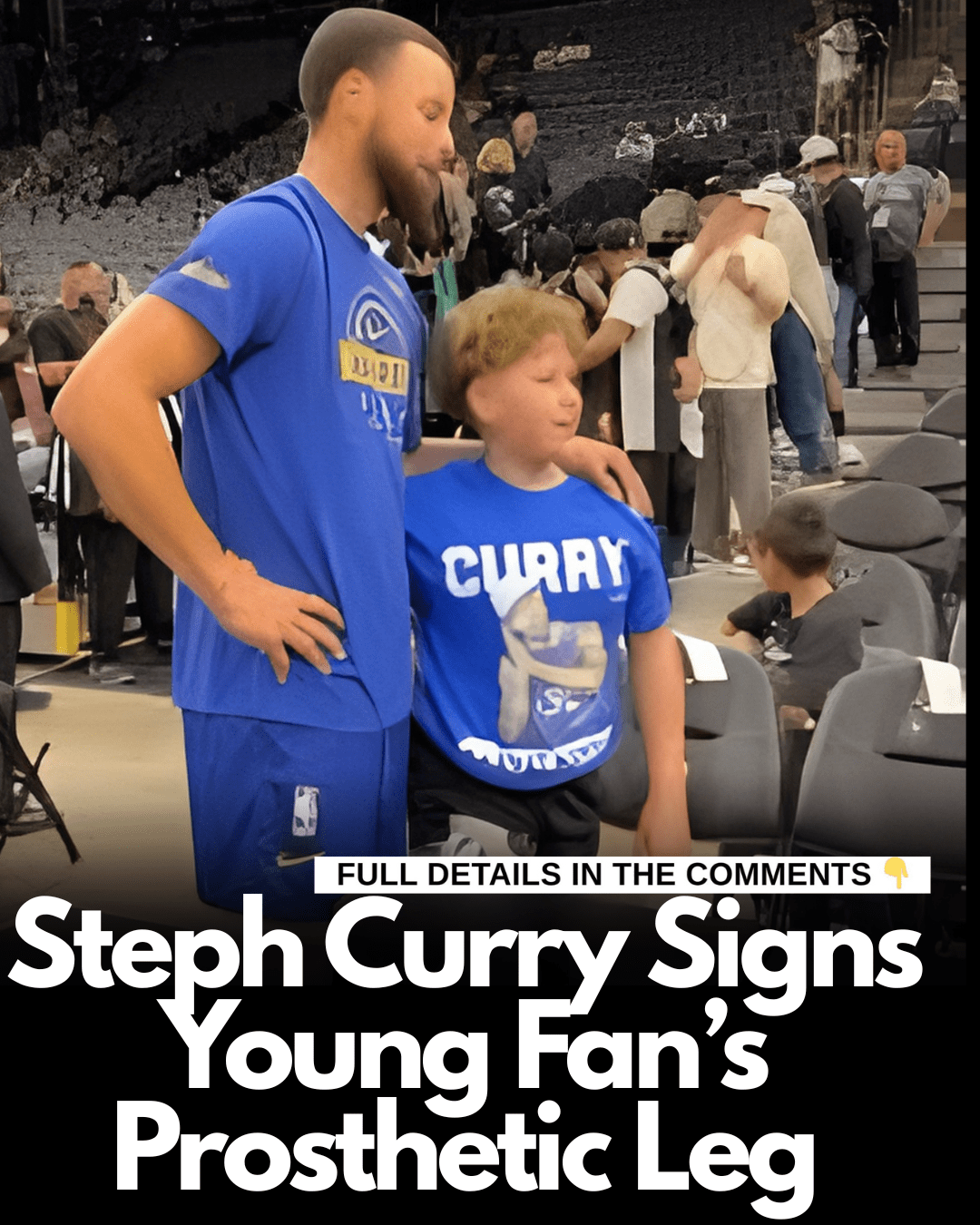 "Steph Curry Signs Young Fan's Prosthetic Leg" - Hoops Central